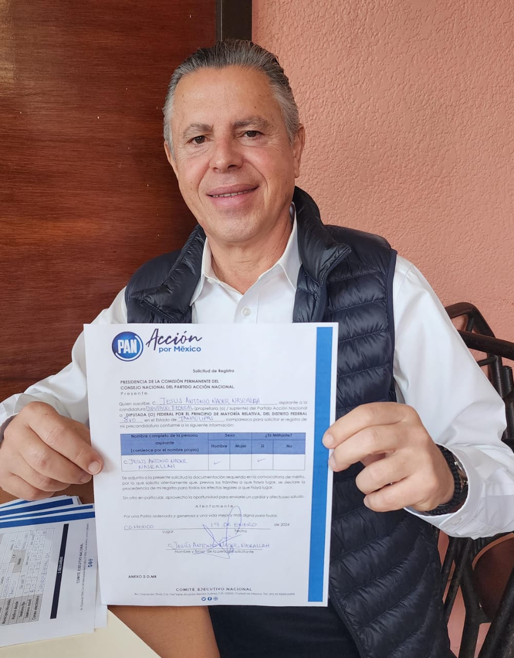 Se Registra Chucho Nader Como Aspirante a la Candidatura por la Diputación&nbsp;Federal