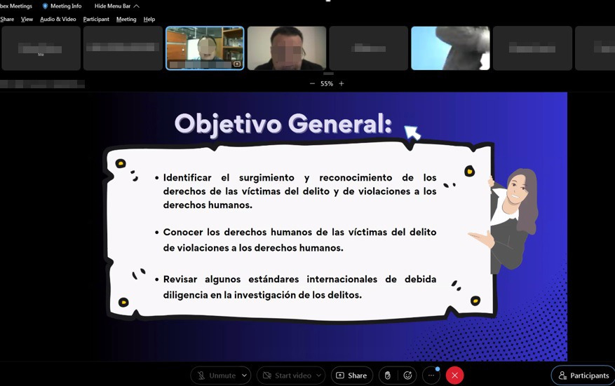 Capacitación a personal de la FGJT con el curso “Derechos Fundamentales de las Víctimas del&nbsp;Delito”.