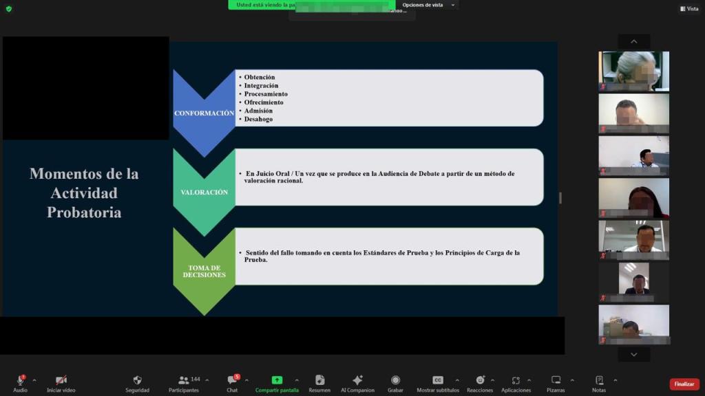 Capacitan a personal, en la materia de «Razonamiento Probatorio y Psicología del&nbsp;Testimonio.