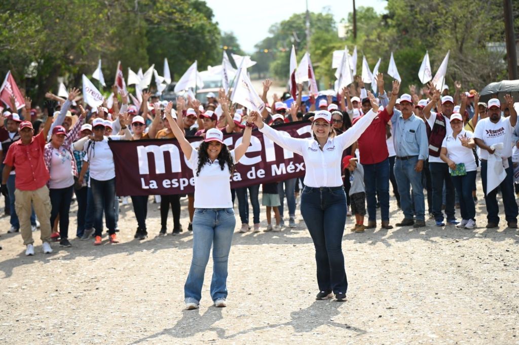 En Güemez las candidatas de Morena, Olga Sosa y Yesenia Sánchez, promueven el bienestar de las&nbsp;familias