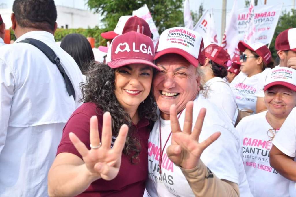 Desarrollo con bienestar en Nuevo Laredo informa Olga Sosa en recorrido con Carmen Lilia&nbsp;Canturosas