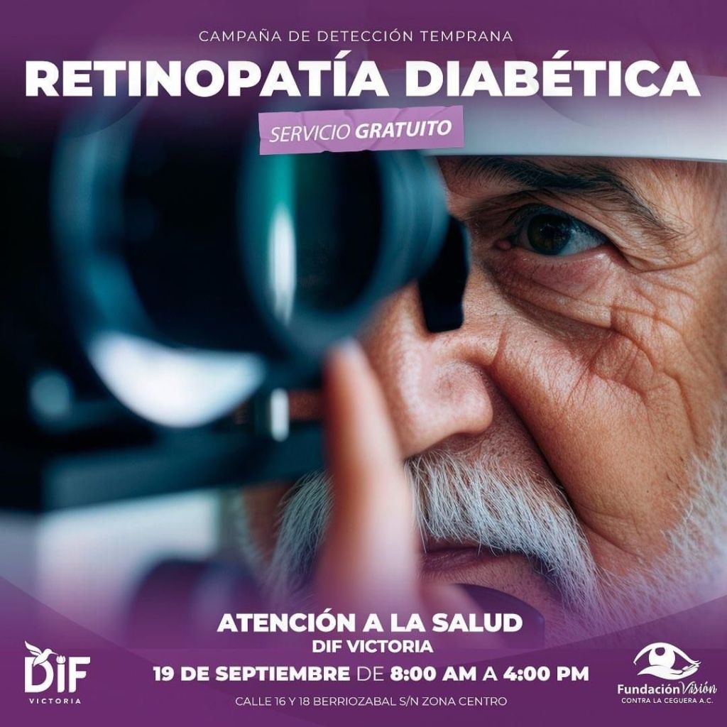 DIF Victoria ofrecerá campaña gratuita de Detección Temprana de Retinopatía&nbsp;Diabética.